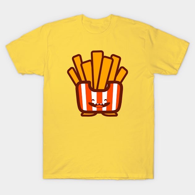 Smiling French Fries T-Shirt by InkyArt